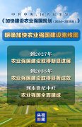 <b>梯次推进农业强国扶植蓝图发布 专家解读</b>